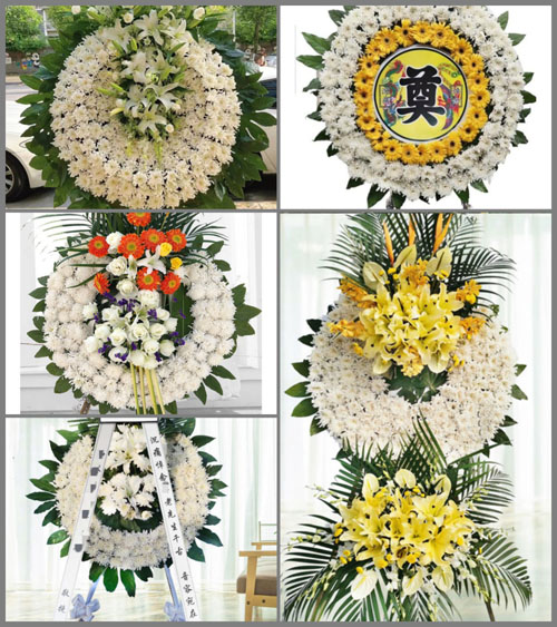 广东梅州市丰顺县潘田镇松柏村花圈速递